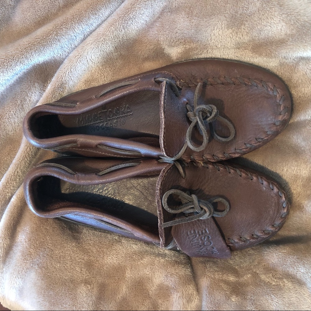Minnetonka Genuine Moose Leather Moccassins